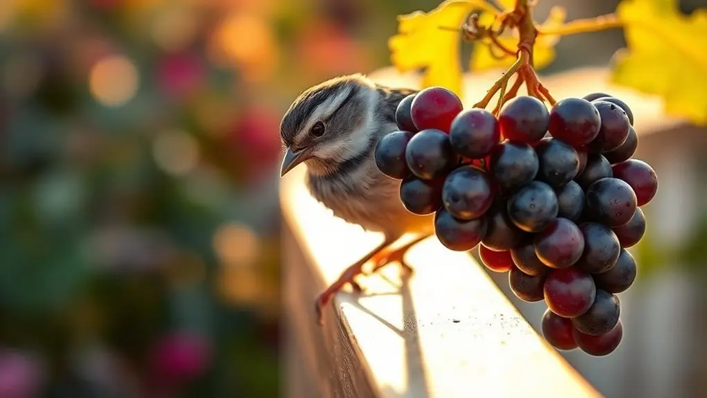 grapes safe for garden birds