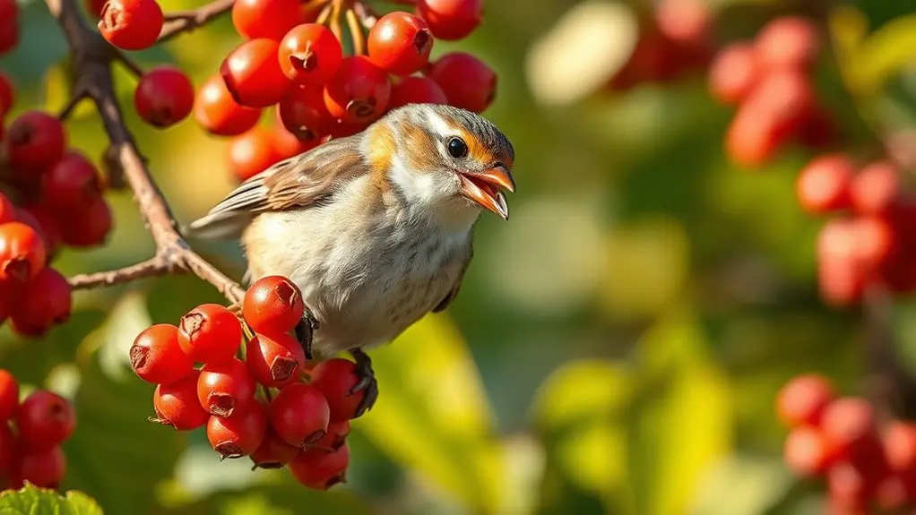honeysuckle berries attract birds