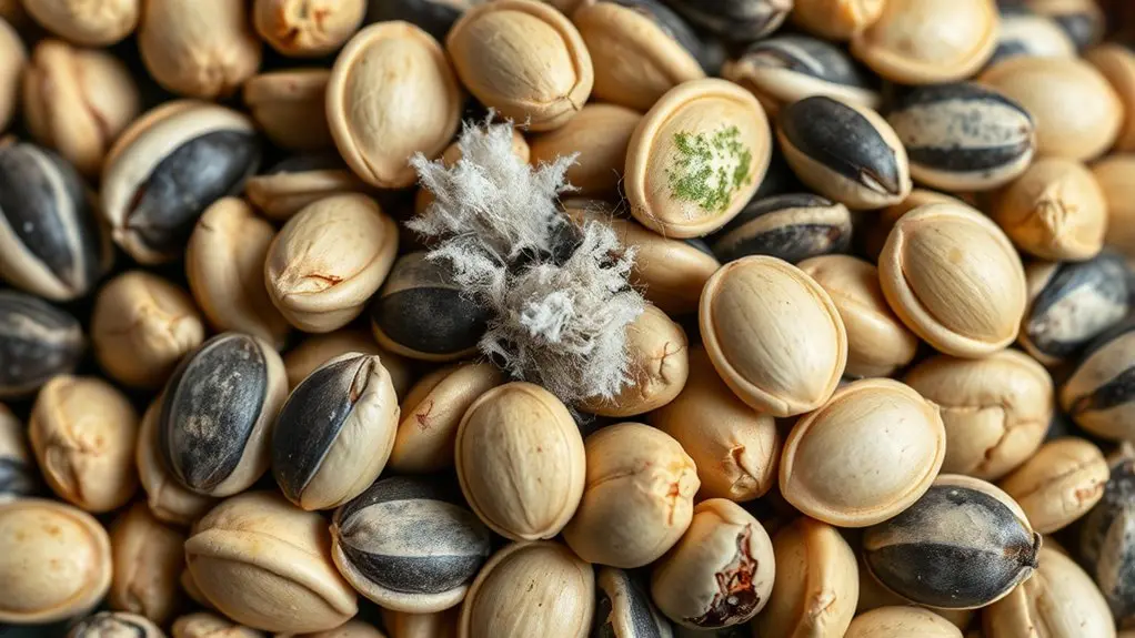 identify mold and spoiled seeds
