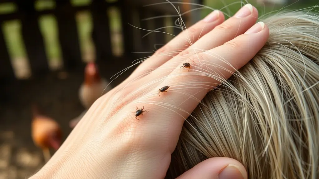 inspect scalp and feathers