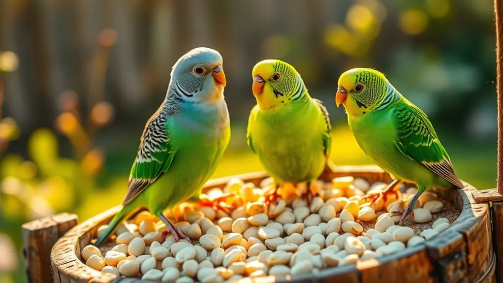 larger birds enjoy dried peas