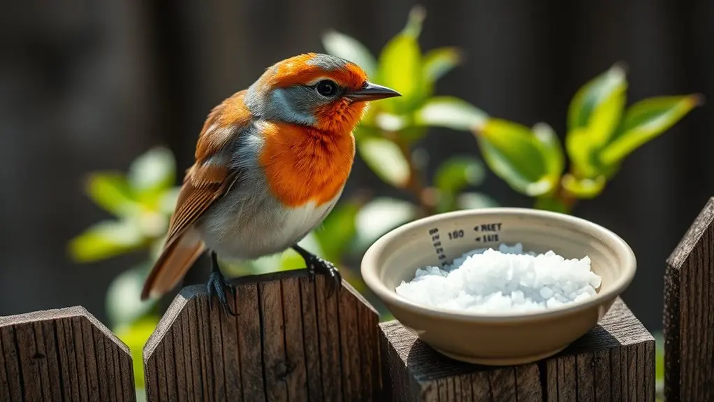 maintain safe bird salt levels
