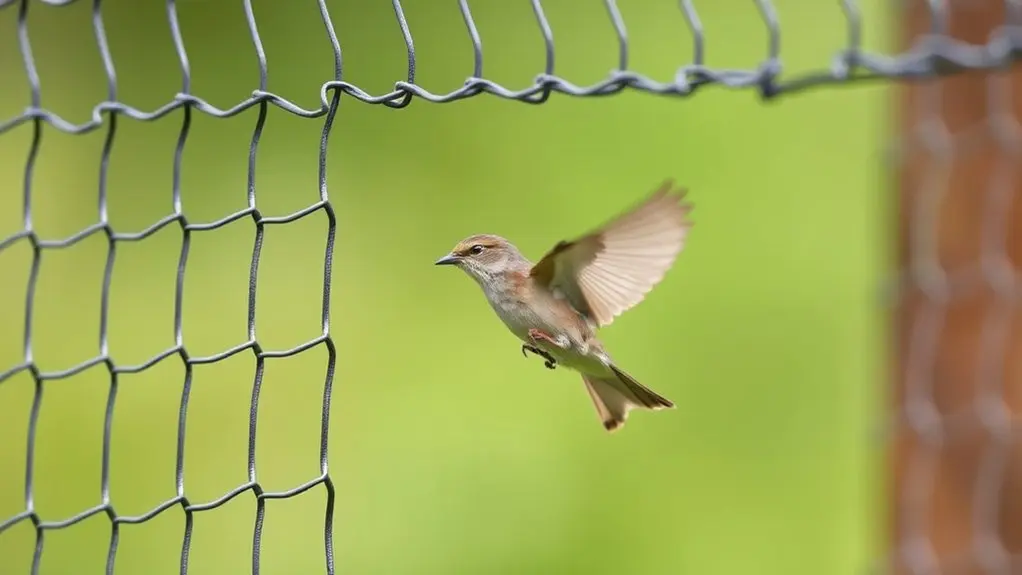 mesh size determines bird exclusion