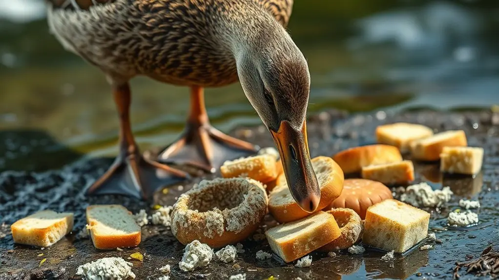 moldy bread harms waterfowl
