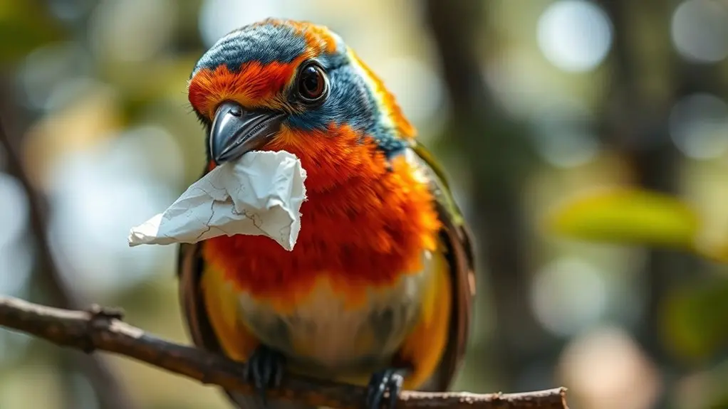 paper causes bird blockages