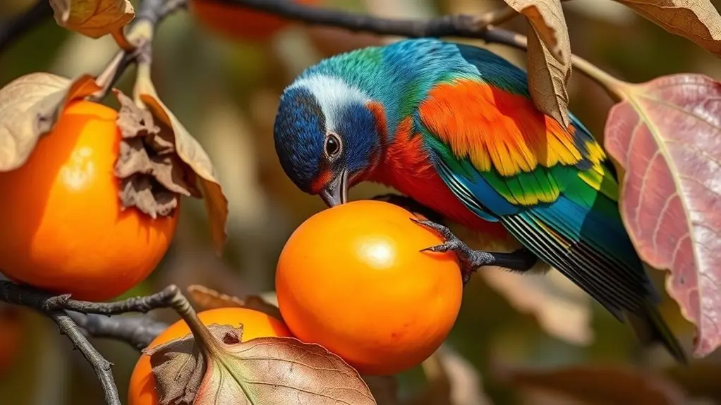 persimmons toxins harm birds