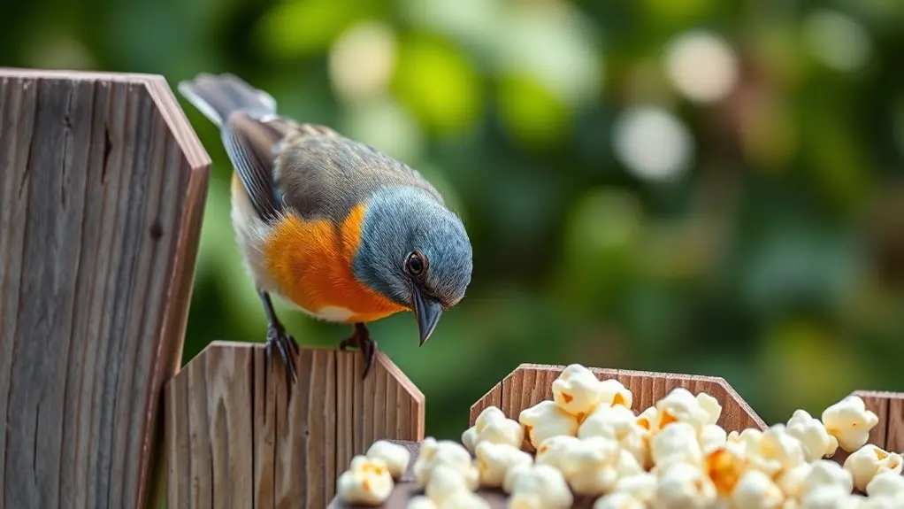 popcorn harms bird digestion