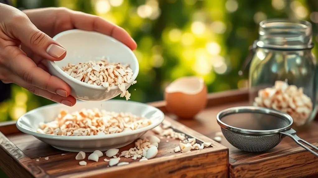 prepare and sterilize eggshells