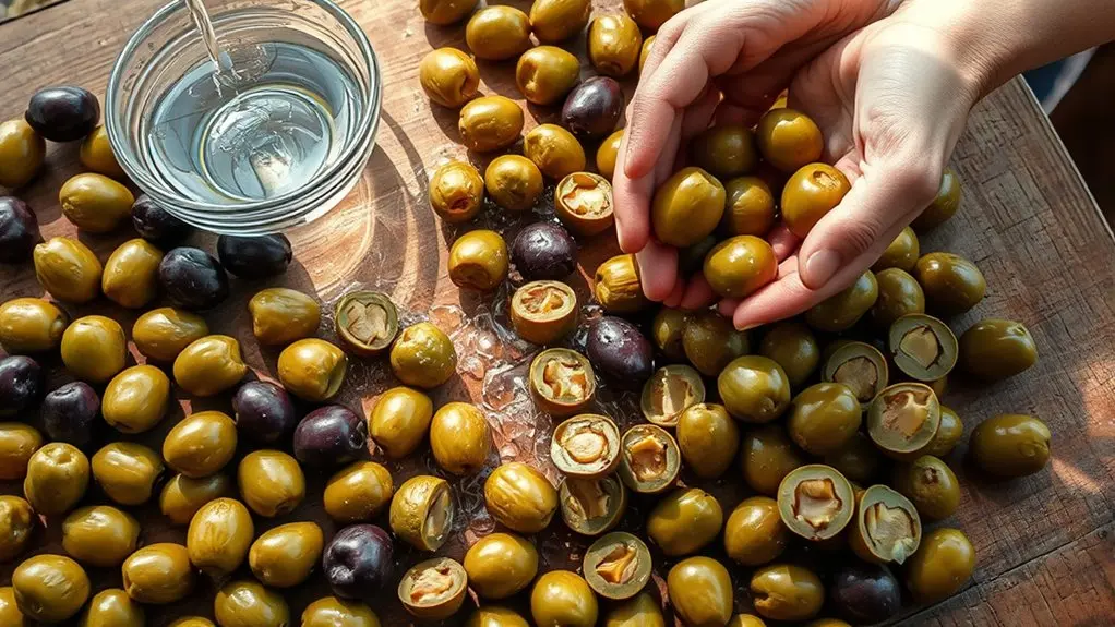 prepare ripe pitted olives