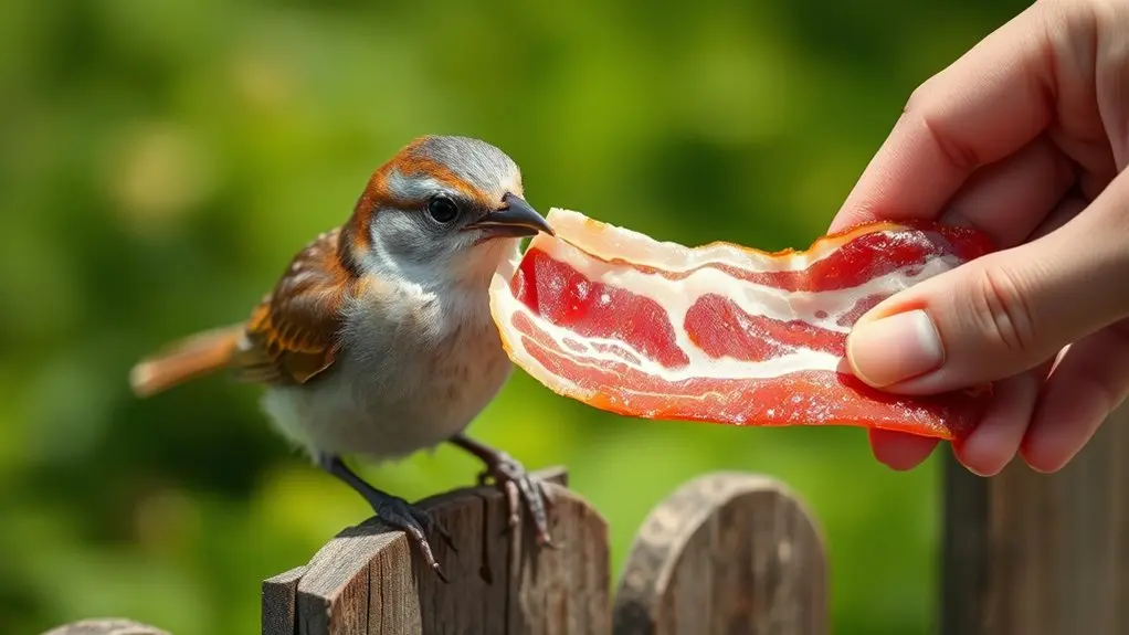 raw bacon harms bird health
