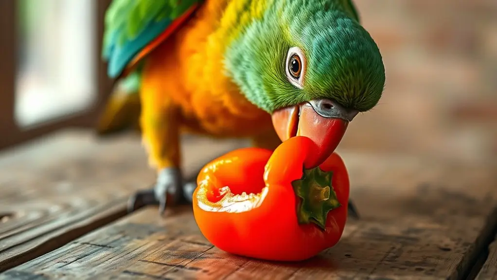 safe nutritious bird peppers
