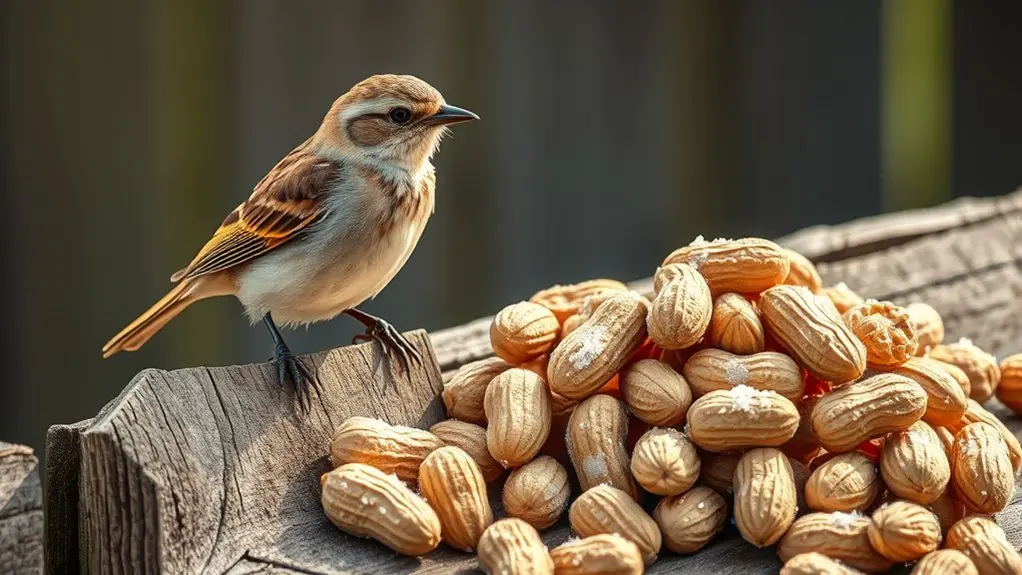 salted peanuts harm bird health