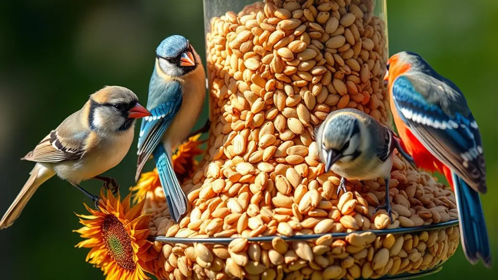 seed eating birds preferred food