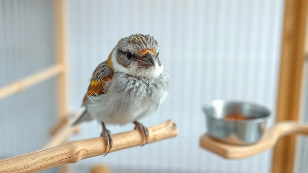 signs of bird constipation