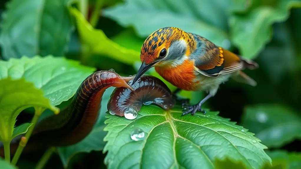 slug control affects bird diet