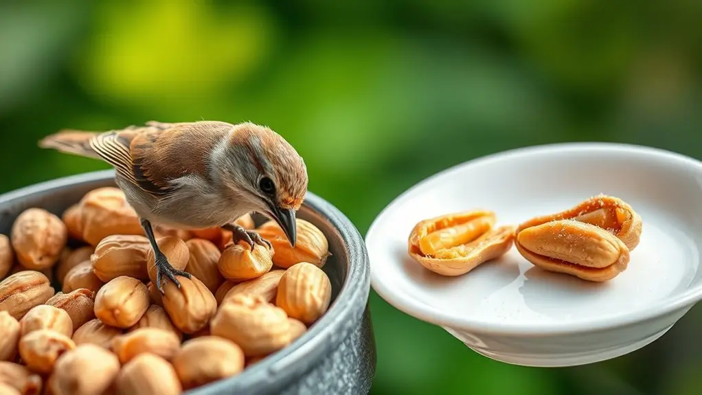 unsalted peanuts for birds
