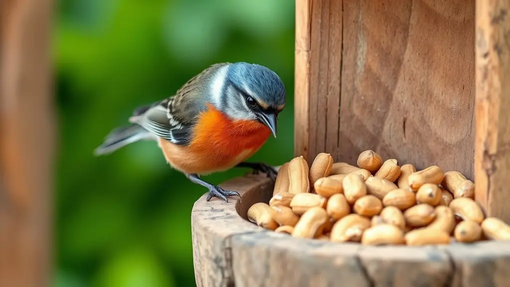 unsalted peanuts promote bird health