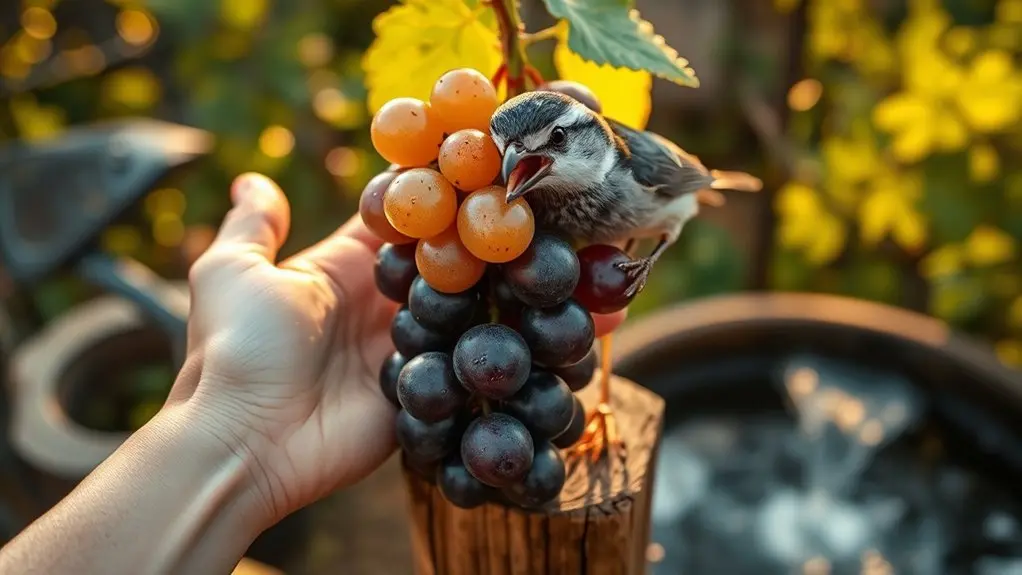 wash grapes before feeding