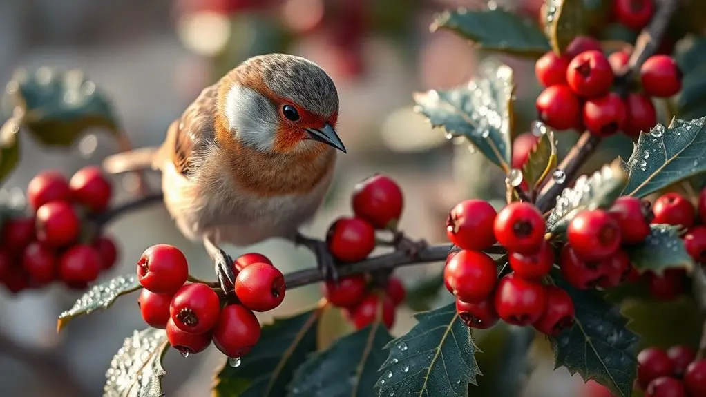 wild birds eat holly berries