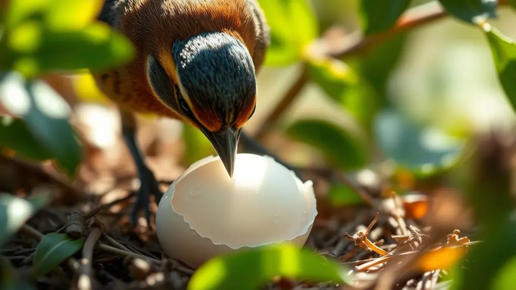 wild birds raid nests