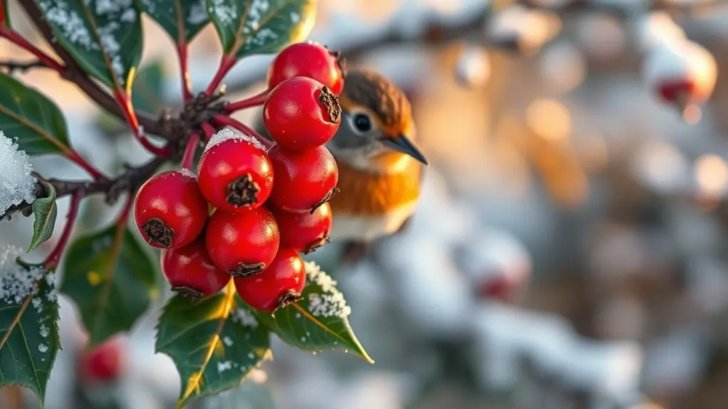 winter berry eating birds